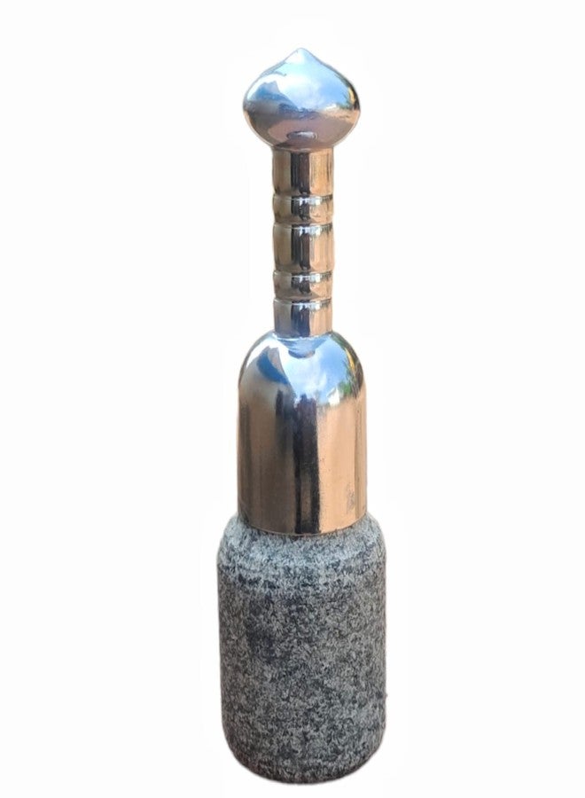 EZAHK Stainless Steel Pestle - 5.5inch Unpolished Stone, Large for Multifunction in Kitchen - Image 1